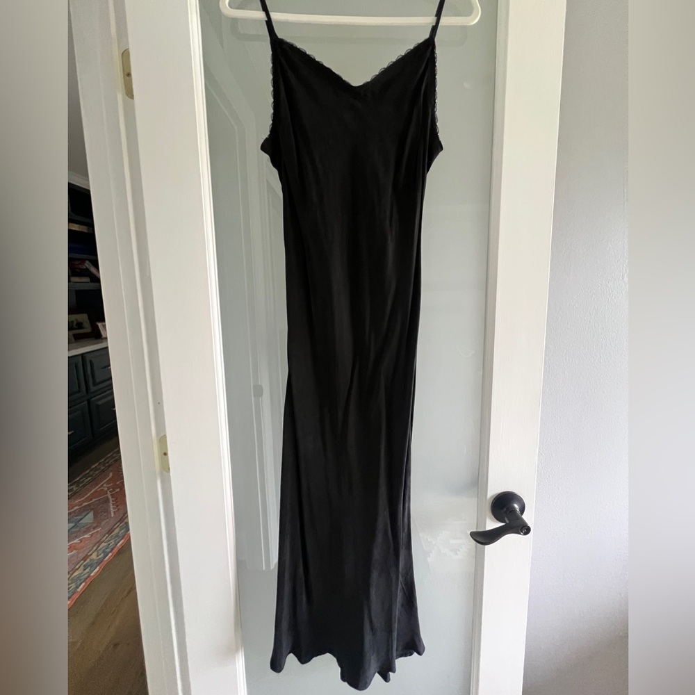 Cotton On Black Lace Trim Slip Dress ~size 10 - Picture 2 of 12
